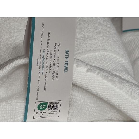 Tommy Bahama 9 Piece Premium Cotton Bath Towel Set Solid White NEW - Picture 10 of 12